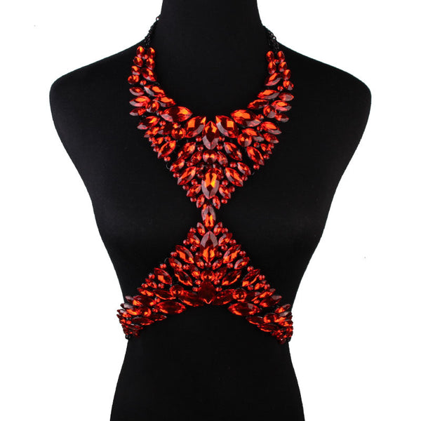 Collar de Diamantes y Cristales Brillantes - Diseño Versátil de Lujo