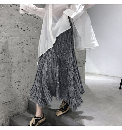 Falda Tejida Irregular Cintura Alta Midi para Mujer - Image 32
