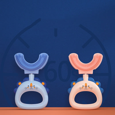 Cepillo de Dientes Infantil en Forma de U con Silicona Suave - Leoncito Manual - Image 9