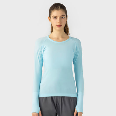 Playera Deportiva Mujer Cuello Redondo Ajustada y Transpirable - Image 16