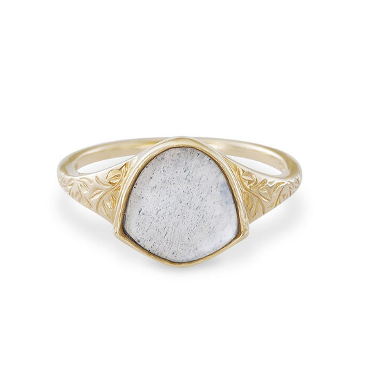 Anillo de Plata 925 con Cristal Natural y Patrón de Hoja - Image 10