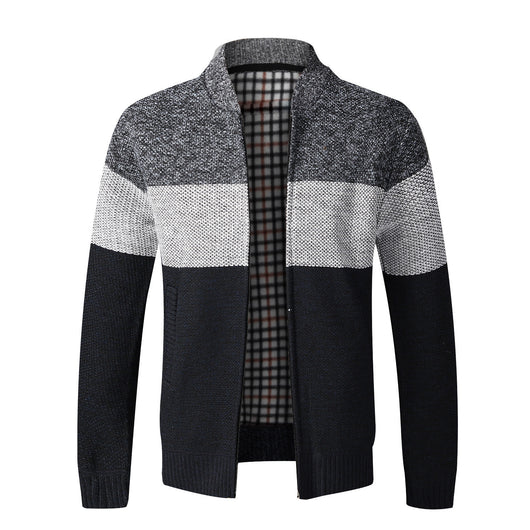 Cardigan de Cuello Alto para Hombre - Suéter Elegante de Manga Larga - Image 19