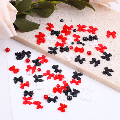 Set de Adornos Navideños de Resina con Lazos y Moños Mixtos - Image 4
