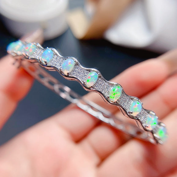 Pulsera de Ópalo Natural Elegante y Exclusiva