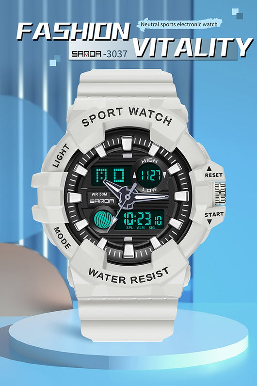Reloj Deportivo Digital Dual Display Pantalla Grande Luminoso Resistente al Agua Unisex - Image 41