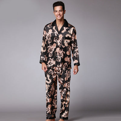 Pijama Largo para Hombre - Conjunto Cómodo de Pantalón y Manga Larga