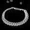 Pulsera o Collar Cubano de Plata con Diamantes Moissanita