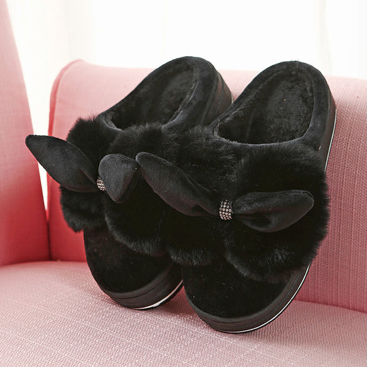 Pantuflas de Invierno Tipo Tacón Alto con Suela Gruesa y Forro de Algodón - Image 17