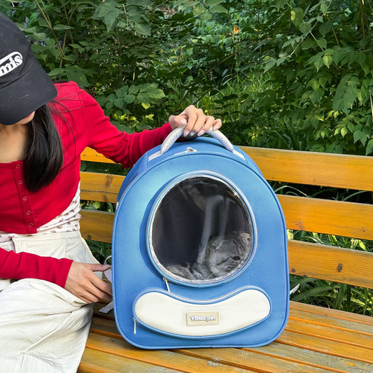 Mochila Transportadora Respirable para Mascotas - Gran Capacidad Cápsula Espacial