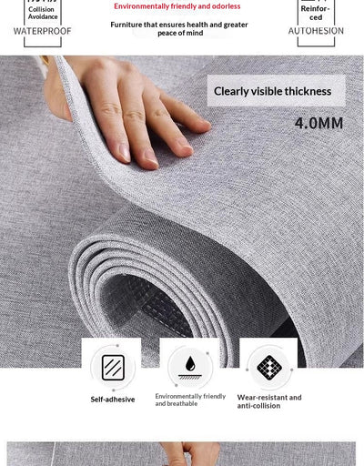 Papel Tapiz Autoadhesivo Textura Lino Reforzado para Cabecero de Cama - Image 13