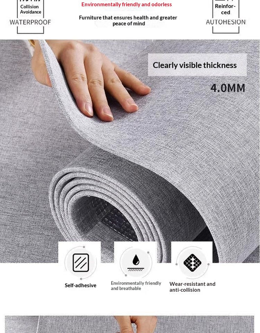 Papel Tapiz Autoadhesivo Textura Lino Reforzado para Cabecero de Cama - Image 13