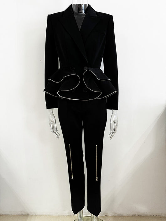 Traje Ejecutivo Dos Piezas con Blazer Ajustado y Pantalón Entallado - Image 8