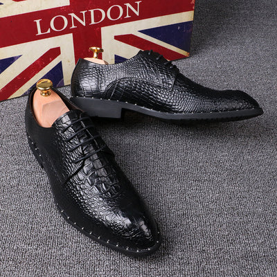 Zapatos de Vestir Ejecutivos con Patrón Punteado y Elevación de 6cm - Image 13