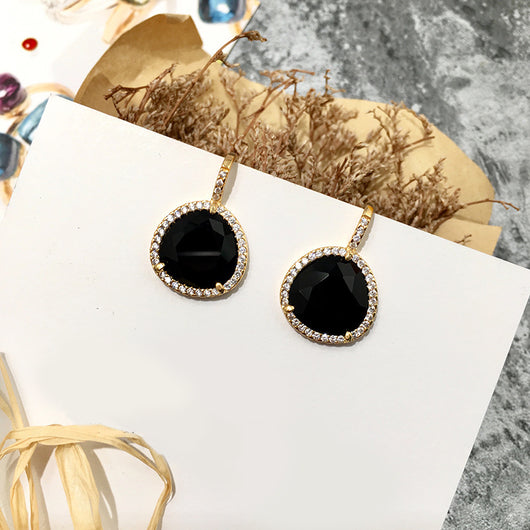 Aretes Triángulo de Cristal Multicolor con Incrustación de Cobre - Image 16