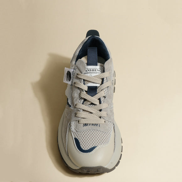 Zapatilla Casual Retro con Plataforma y Malla Transpirable para Mujer