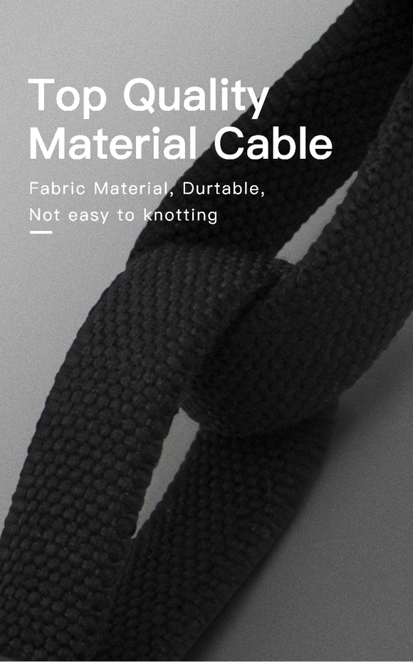 Cable Magnético 3 en 1 con Llavero de Tela