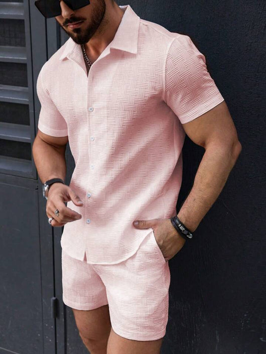 Conjunto de Playa Transpirable para Hombre - Camisa y Shorts Vintage - Image 9