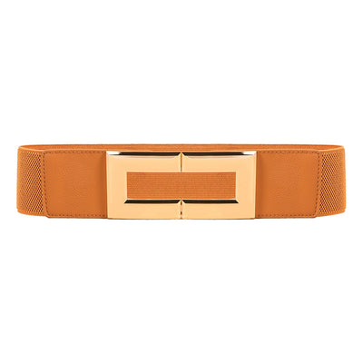 Cinturón Elástico Ancho para Mujer con Hebilla Cuadrada Metálica - Multicolor - Image 15