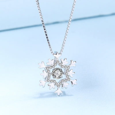 Collar Colgante de Plata Esterlina con Diseño de Copo de Nieve - Image 7