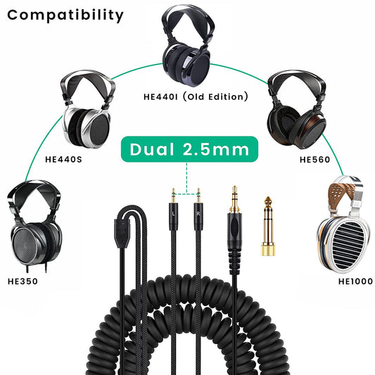 Cable de Repuesto para Audífonos HE400i y HE560 - Conector Doble 25mm