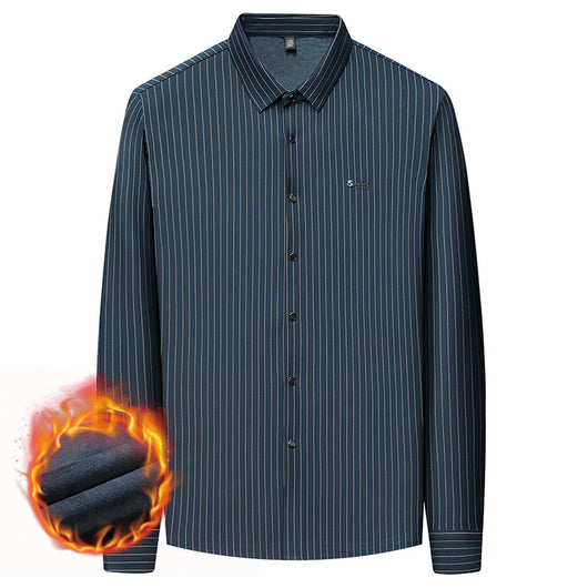 Camisa de Rayas Manga Larga para Hombre - Casual Ejecutivo Primavera Otoño - Image 5