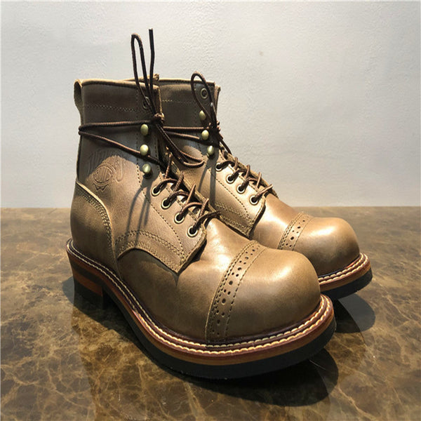 Botas de Cuero Premium para Hombre - Estilo Tendencia Versátil