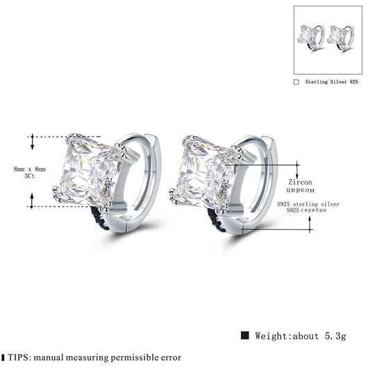 Aretes de Plata Esterlina con Circón - Image 2
