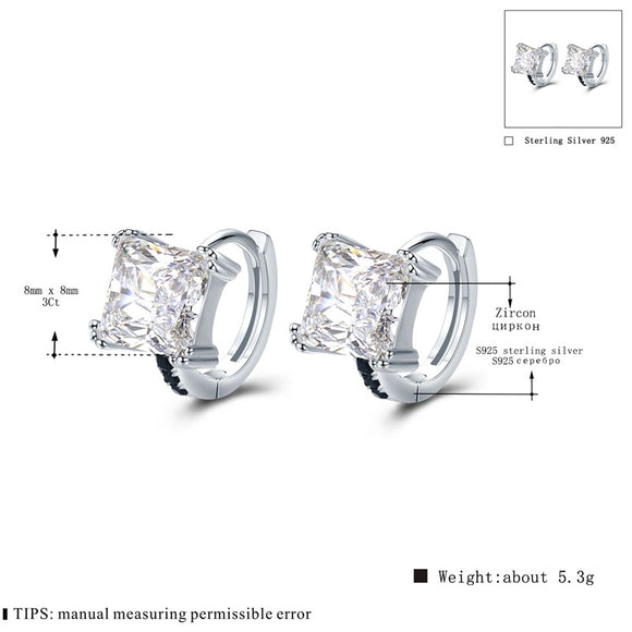 Aretes de Plata Esterlina con Circón