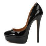 Zapatos de Tacón Alto Escotados para Mujer Talla Grande sin Cordones - Image 6
