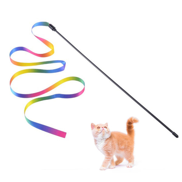 Juguete Interactivo de Cinta Arcoíris para Gatos