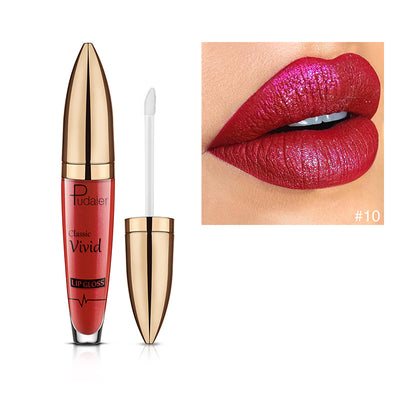 Brillo Labial Diamante Pudaiier Efecto Perlado Mate - Image 2