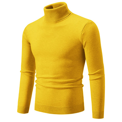 Suéter Cuello Redondo Hombre Invierno Ajustado Color Sólido - Image 19