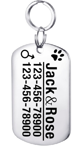 Placa de Identificación para Perro en Acero Inoxidable Personalizada - Image 28