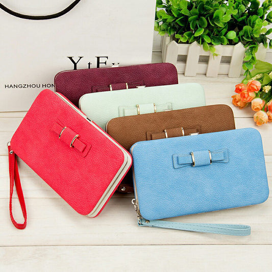 Billetera Larga Coreana para Mujer con Lazo Mariposa - Cartera Trendy de Moda - Image 2