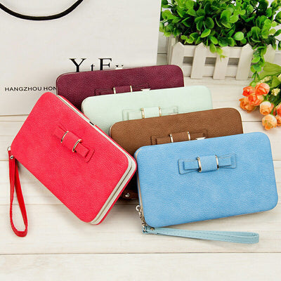 Billetera Larga Coreana para Mujer con Lazo Mariposa - Cartera Trendy de Moda - Image 2