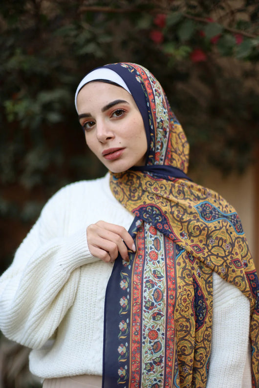 Pañuelo Hijab de Satén Estampado - Image 33