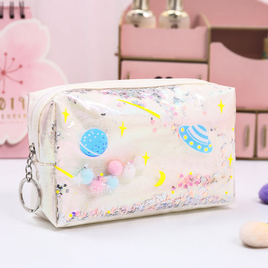 Bolsa de Maquillaje con Efecto Arenilla y Monedero Integrado - Image 14