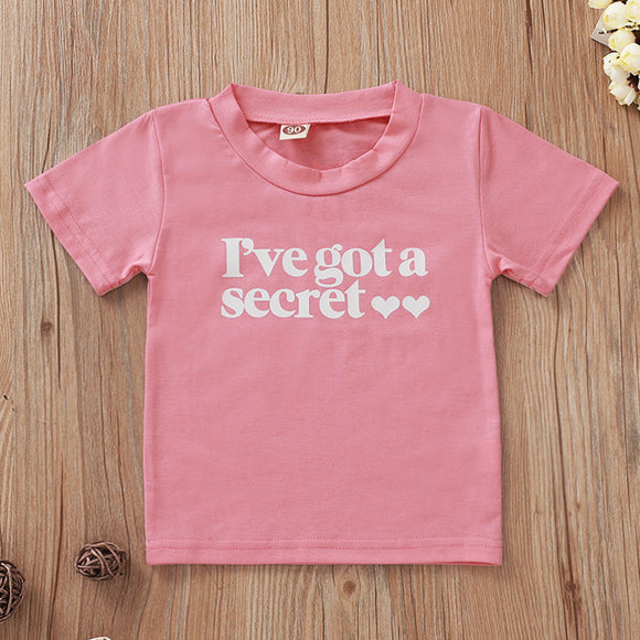 Camiseta Infantil Estampado Corazón y Letras