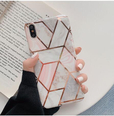 Funda de Silicona Marmolada Compatible con Apple