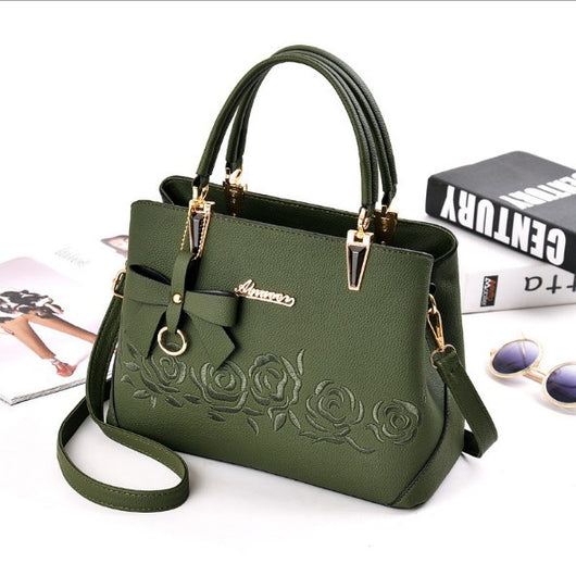 Bolso Tote con Bordado de Rosa - Image 7