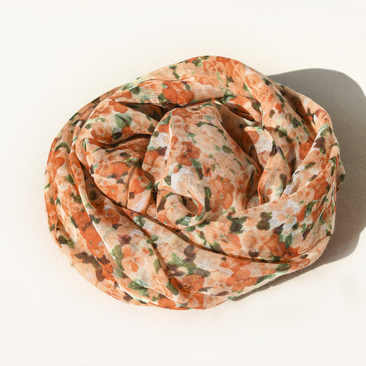 Pañuelo de Seda Floral Elegante - Bufanda Versátil para Mujer - Image 9