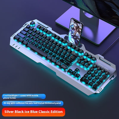 Teclado Mecánico Gaming con Perilla de Control Ergonómica