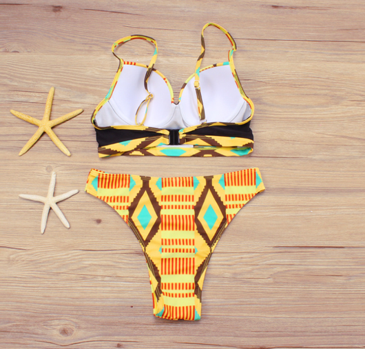 Bikini de Cintura Alta con Estampados Múltiples - Image 3