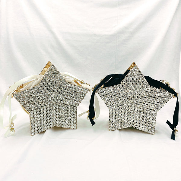 Clutch de Noche Estrella con Diamantes Brillantes