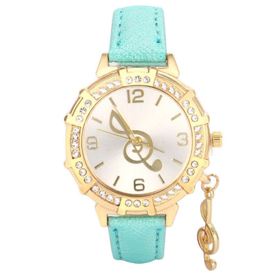 Reloj para Dama Redondo con Incrustaciones de Diamantes y Correas Intercambiables - Image 14