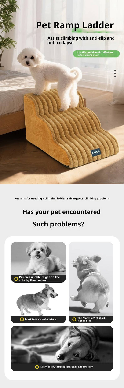 Escaleras de Esponja para Mascotas - Removibles, Lavables y Antideslizantes - Image 15