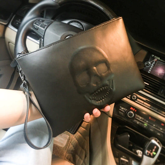 Cartera Clutch para Hombre con Diseño Calavera - Image 9