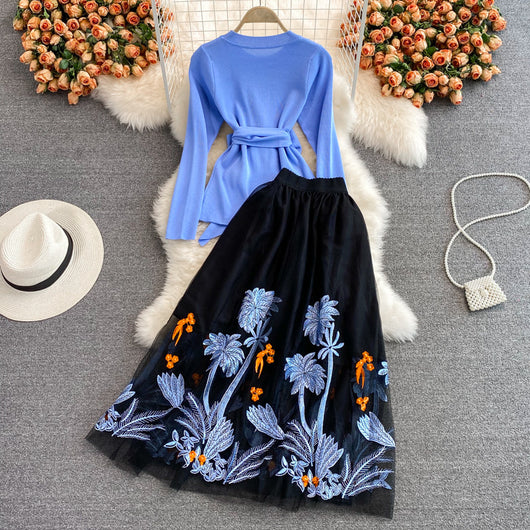 Conjunto Falda y Blusa Hada - Cintura Alta, Largo Sobre la Rodilla - Image 18