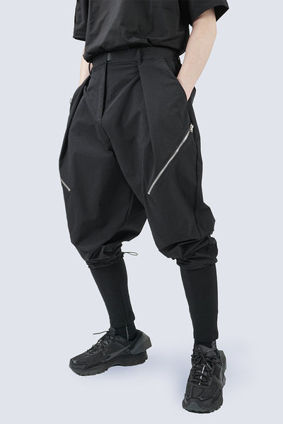 Pantalones Harem Casuales para Hombre con Entrepierna Oscura - Image 10