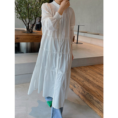Vestido Casual Plisado Cuello Redondo para Mujer - Image 7
